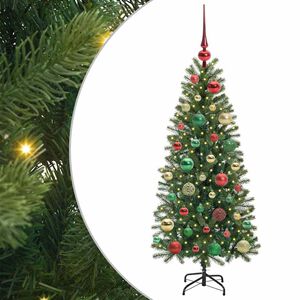 vidaXL K&uuml;nstlicher Weihnachtsbaum mit 150 LEDs Gr&uuml;n 120 cm PE und PVC