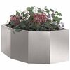 vidaXL Eckpflanzer Silber 60 x 60 x 35 cm Edelstahl