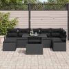 vidaXL Gartensofa-set mit Speicher 8 pcs Schwarz Poly-Rattan
