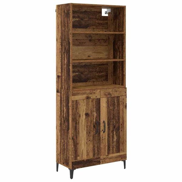 vidaXL Highboard 2 pcs Altholz Holzwerkstoff
