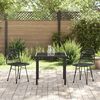 vidaXL Garten Essgruppe 3 pcs Schwarz Pulverbeschichteter Stahl
