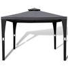 vidaXL Gartenpavillon mit Dach 3 x 3 m Dunkelgrau