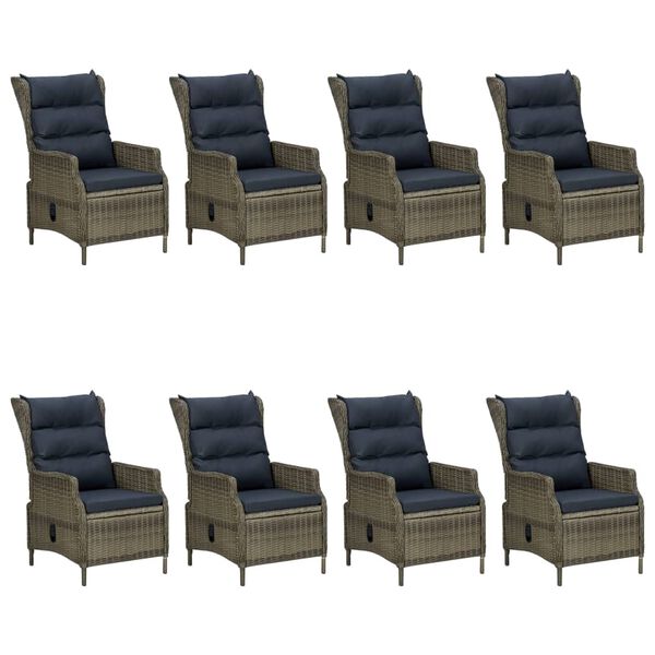 vidaXL 9-tlg. Garten-Essgruppe Braun