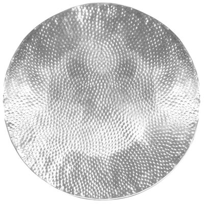vidaXL Couchtisch aus Gehämmertem Aluminium 70 x 30 cm Silbern