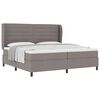 vidaXL Boxspringbett mit Matratze Taupe 200 x 200 cm Stoff