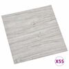 vidaXL Bodenplanken 55 pcs Hellgrau 5,11 m&sup2; PVC