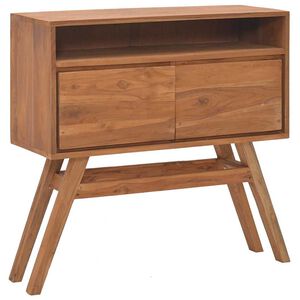 vidaXL Konsolentisch 80x30x80 cm Teak Massivholz