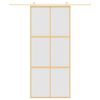 vidaXL Schiebet&uuml;r Golden 90x205 cm Matt ESG-Glas und Aluminium