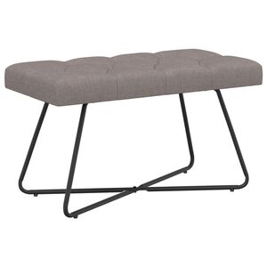 vidaXL Bank mit Knopfheftung Taupe 80 x 40 x 46 cm Stoff Knopfheftung