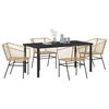 vidaXL Garten Essgruppe 5 pcs Braun Poly-Rattan