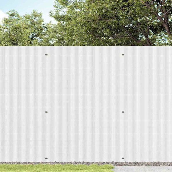 vidaXL Gartenzaun Doppelseitig Weiß 1,8x5 m PVC