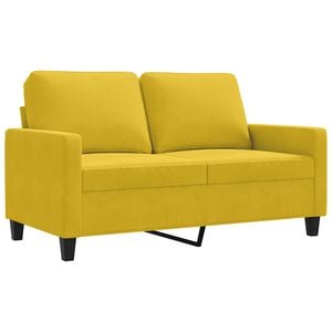 vidaXL 2-Sitzer-Sofa Gelb 120 cm Samt