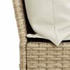 vidaXL Gartensofa mit Kissen Beige Poly Rattan