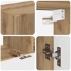 vidaXL TV-Schrankset Wandmontiert 4 pcs Artisan-Eiche Holzwerkstoff