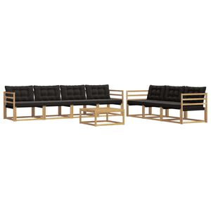 vidaXL Outdoor-Sofagarnitur 8 stk. Wei&szlig; und Schwarz