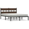 vidaXL Bettgestell ohne Matratze mit Kopfteil Braun Eiche 150x200 cm