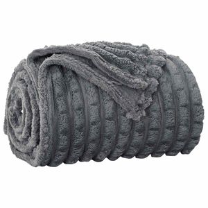 vidaXL Wohndecke Dunkelgrau 270 x 240 cm 1.66 kg Fleece