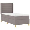 vidaXL Boxspringbett mit Matratze Taupe 100 x 200 cm Stoff