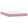 vidaXL Boxspringbett mit Matratze Rosa 140x220 cm Samt