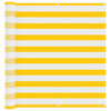 vidaXL Balkonsichtschutz Gelb und Wei&szlig; 110 x 300 cm Oxford-Stoff