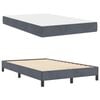 vidaXL Boxspringbett mit Matratze Dunkelgrau 120 x 190 cm Stoff