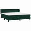vidaXL Boxspringbett mit Matratze Dunkelgr&uuml;n 160x200 cm Samt