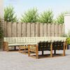 vidaXL Outdoor-Sofagarnitur mit Kissen 9 pcs Natur und Creme