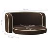 vidaXL Hundesofa Klappbar Braun 76x71x30 cm Leinen Waschbares Kissen