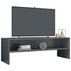 vidaXL TV-Schrank Hochglanz-Grau 120x40x40 cm Holzwerkstoff