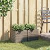 vidaXL Pflanzk&uuml;bel 2 Stk. Grau 36x30x32 cm Poly Rattan