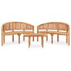 vidaXL 3-tlg. Garten-Lounge-Set Massivholz Teak