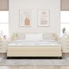vidaXL Boxspringbett mit Matratze Creme 180 x 200 cm Stoff