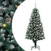 vidaXL K&uuml;nstlicher Weihnachtsbaum mit 150 LEDs mit St&auml;nder Gr&uuml;n 150 cm