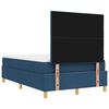 vidaXL Boxspringbett mit Matratze mit Kopfteil Blau 120 x 200 cm Stoff