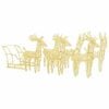 vidaXL Rentiere Schlitten Weihnachtsdekoration 320 LEDs Acryl