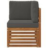 vidaXL Outdoor Ecksofa Massivholz Akazie Natur