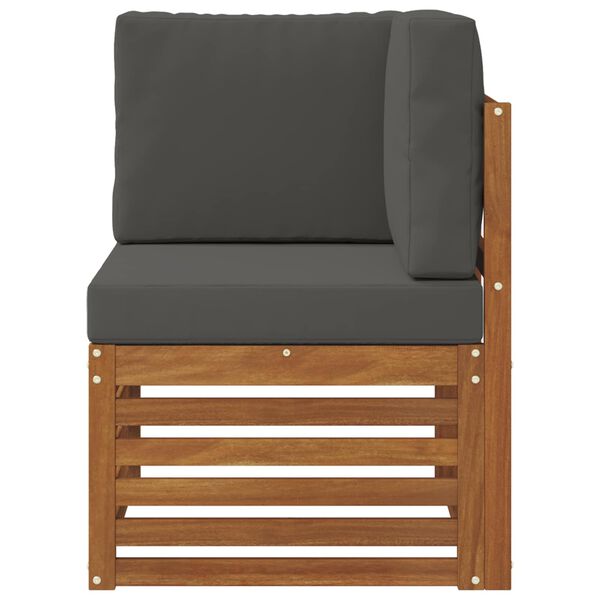 vidaXL Outdoor Ecksofa Massivholz Akazie Natur