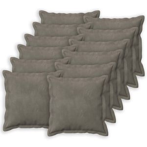vidaXL Kissen mit Kissen HOUTEN 12 Stk. Hellgrau Samt