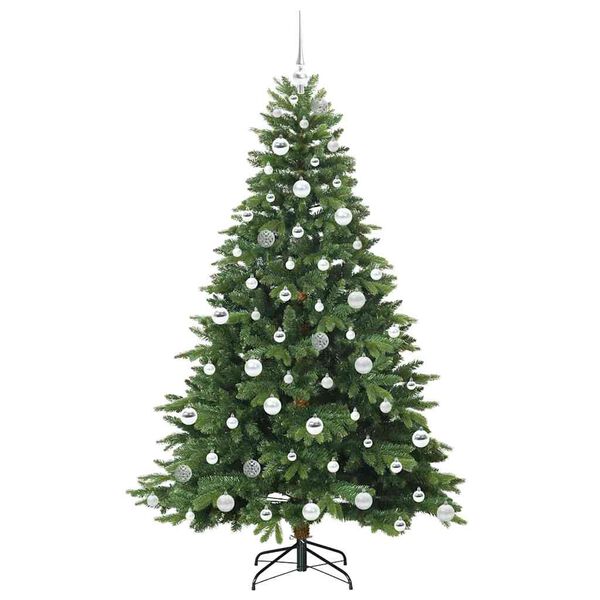 vidaXL K&uuml;nstlicher Weihnachtsbaum mit 300 LEDs Gr&uuml;n 180 cm PE und PVC