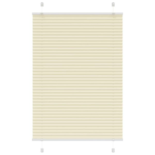 vidaXL Plissee Creme 95x100 cm Stoffbreite 94,4 cm Polyester