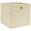 vidaXL Aufbewahrungsboxen 10 Stk. Vliesstoff 28x28x28 cm Creme