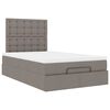 vidaXL Ottoman-Bett mit Matratze Taupe 120x190 cm Stoff