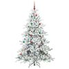 vidaXL K&uuml;nstlicher klappbarer Weihnachtsbaum Wei&szlig; 210 cm PVC und Stahl