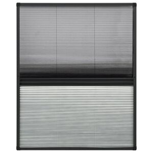 vidaXL Insektenschutz-Plissee f&uuml;r Fenster Alu 60x80 cm mit Jalousie