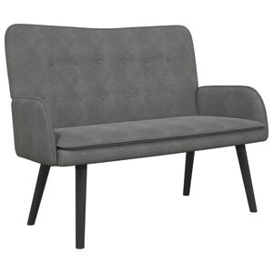 vidaXL Zweisitzer Sofa Dunkelgrau 115 x 61 x 87 cm Samt