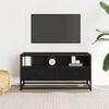 vidaXL TV-Schrank Schwarz 80x34,5x40 cm Holzwerkstoff und Metall