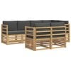 vidaXL Outdoor-Sofagarnitur 7 pcs Wei&szlig; und Anthrazit