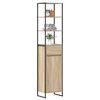 vidaXL Badezimmerschrank mit T&uuml;r Sonoma 40 x 30 x 180 cm Holzwerkstoff