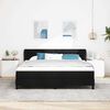 vidaXL Boxspringbett mit Matratze Schwarz 180 x 200 cm Stoff
