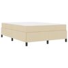 vidaXL Boxspringbett mit Matratze Creme 140 x 190 cm Stoff